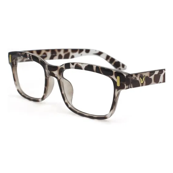 Armação Retangular Unissex Para Óculos De Grau- Cores Cor Leopardo Foto 1