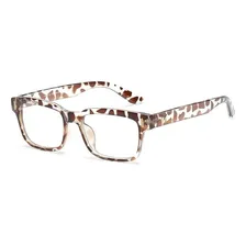 Armação Retangular Unissex Para Óculos De Grau- Cores Cor Leopardo Foto mini  3