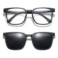 Armação Óculos Grau 3 Em 1 Masculino Feminino Com Clip On Cor Preto Foto mini 3