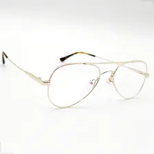 Armação Óculos Grau Aviador 100% Titanium Masculino Feminino Cor Dourado Tamanho Óculos Aviador Unissex Foto mini 3