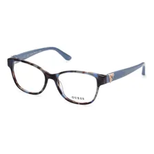 Armação Óculos Grau Guess Gu2854-s Cor Azul Tartaruga Foto  mini 1