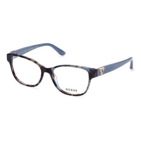 Armação Óculos Grau Guess Gu2854-s Cor Azul Tartaruga Foto 1