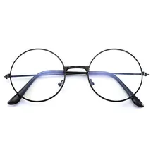 Armação Óculos Redondo - Lente Sem Grau - Unisex Cor Preto Foto mini 1