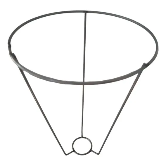 Armação P/lâmpada De Cúpula Abajur 23x15 Macrame Cor Branco 6685 Foto 1