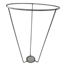 Armação P/lâmpada De Cúpula Abajur 23x15 Macrame Cor Branco 6685 Foto mini 2