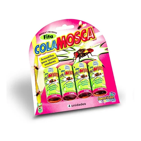 Armadilha Fita Pega Cola Mosca Insetos Voadores 4 Rolos Foto 1