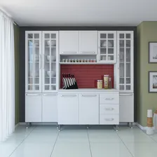 Armário Aéreo 120cm Multiuso Cozinha Lavanderia Branco Foto mini 1