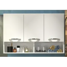 Armário Aéreo 3 Porta Suspenso Cozinha Parede Area Serviço Cor Branco Foto mini 3