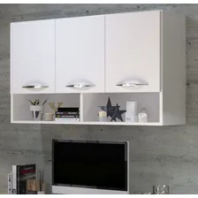 Armário Aéreo 3 Porta Suspenso Cozinha Parede Area Serviço Cor Branco Foto mini 2