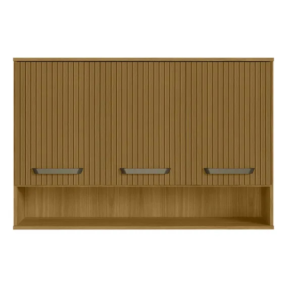 Armário Aéreo 3 Portas 120cm Criare Poliman Cor Chocolate Foto 1