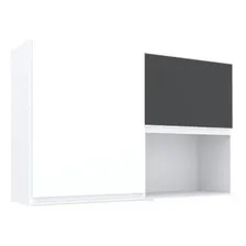 Armário Aéreo Com Nicho 2 Portas Preto 120cm Jd Foto mini 3