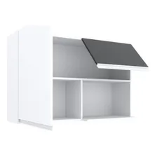 Armário Aéreo Com Nicho 2 Portas Preto 120cm Jd Foto mini 2