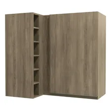 Armário Aéreo Cozinha Maxxi 1 Porta Nogal - Kappesberg Cor Marrom Foto  mini 1