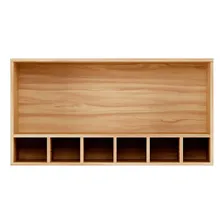 Armário Aéreo Cozinha1 Prt Mini Adega Mdf Amendoa/offwhite Cor Napoli Prime Foto mini 2