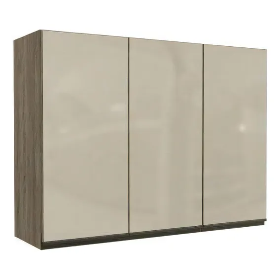 Armário Aéreo De Cozinha 3 Portas Com Vidro 120cm Eb Foto 1