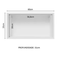Armário Aéreo Madesa Glamy 1 Porta Suspensa - Branco Foto mini 3