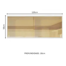 Armário Aéreo Madesa Glamy 2 Portas Vidro Reflecta - Branco G2512509PRRF Foto mini  2