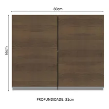 Armário Aéreo Madesa Glamy 80 Cm 2 Portas - Rustic Foto mini 2