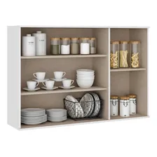 Armário Aéreo Milla 3 Portas Branco Mdf 120cm Carraro Foto mini 1
