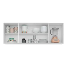 Armário Aéreo Panamá E Balcão Gabinete De Pia Áustria 160cm Cor Branco/Castanho Foto mini  3