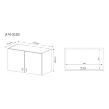 Armário Aéreo Para Lavanderia 02 Portas Multiuso AM3103 Branco Tecno Mobili Foto mini 3