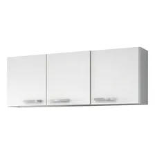 Armário Aéreo Parma 150cm 3 Portas Branco - Lumil Móveis Foto  mini 1
