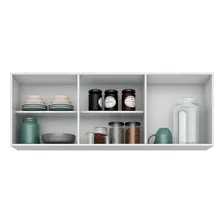 Armário Aéreo Parma 150cm 3 Portas Branco - Lumil Móveis Foto mini  2