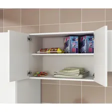 Armário Aéreo Suspenso 2 Portas Cozinha Lavanderia Branco Foto mini 2