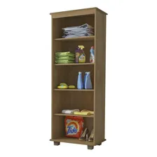 Armário Alto 173cm Com Chave Lavanderia Apartamento 2 Portas 5 Prateleiras Organizador Produtos De Limpeza Sapatos Multiuso Acabamento Premium Móveis Bonatto Foto mini 3