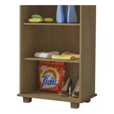Armário Alto 173cm Com Chave Lavanderia Apartamento 2 Portas 5 Prateleiras Organizador Produtos De Limpeza Sapatos Multiuso Acabamento Premium Móveis Bonatto Foto mini 4