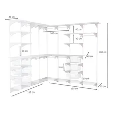 Armário Aramado Kit 51 - Closet Ou Quarto Branco Foto mini  3