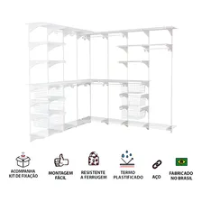 Armário Aramado Kit 51 - Closet Ou Quarto Branco Foto mini 4