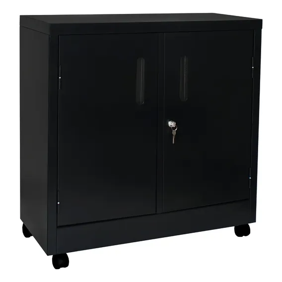 Armário Baixo De Aço Preto Home Office Foto 1