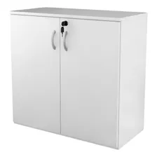 Armário Baixo Para Escritório Com 2 Portas Com Chave Branco Foto  mini 1