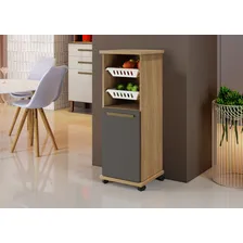 Armário Balcão Fruteira Suporte Galão Água Cozinha Serviço Cor Cinamomo/grafite Foto mini  2