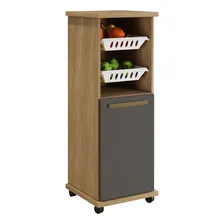 Armário Balcão Fruteira Suporte Galão Água Cozinha Serviço Cor Cinamomo/grafite Foto  mini 1
