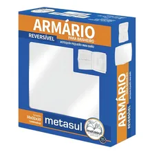 Armário Banheiro Plástico Revers. Cinza C/ Espelho - Metasul Foto mini 4