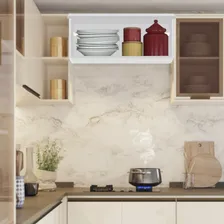 Armário Basculante Para Cozinha Flutuante Com Porta Branco Foto mini 4