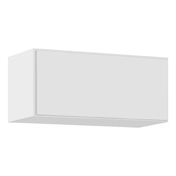 Armário Basculante Para Cozinha Flutuante Com Porta Branco Foto 1