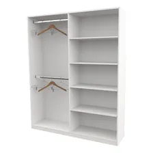 Armário Cabideiro Arara Duplo M2 100% Mdf Closet Prateleira Cor Branco Foto mini 3