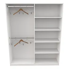 Armário Cabideiro Arara Duplo M2 100% Mdf Closet Prateleira Cor Branco Foto mini 4
