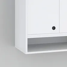Armario Compacto 3 Portas Suspensa Jessica Cozinha Balcão Cor Branco Foto mini 3