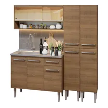 Armário Cozinha Compacta 169cm Com Pia Emilly Madesa R 14 Cor Rustic Foto mini  2