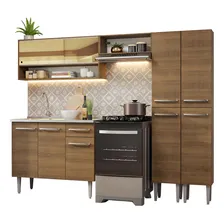 Armário Cozinha Compacta 229cm Com Pia Emilly Madesa 11 R Cor Rustic Foto mini 1