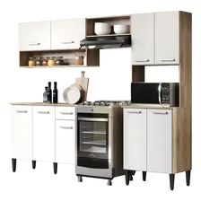 Armário Cozinha Compacta Arizona Essence Carv Branco Carraro Foto  mini 1