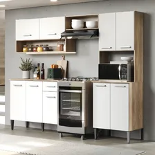 Armário Cozinha Compacta Arizona Essence Carv Branco Carraro Foto mini  2
