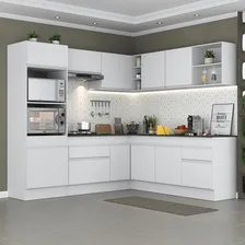 Armário Cozinha Completa De Canto Veneza Multimóveis V2080 Cor Branco Foto mini 2