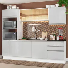 Armário Cozinha Completa Madesa Mdf Acordes Branco Brilho Foto mini  2