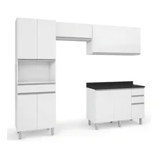 Armário Cozinha Completa Top Class 4 Peças Com Balcão Branco Foto  mini 1