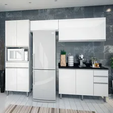 Armário Cozinha Completa Top Class 4 Peças Com Balcão Branco Foto mini  2